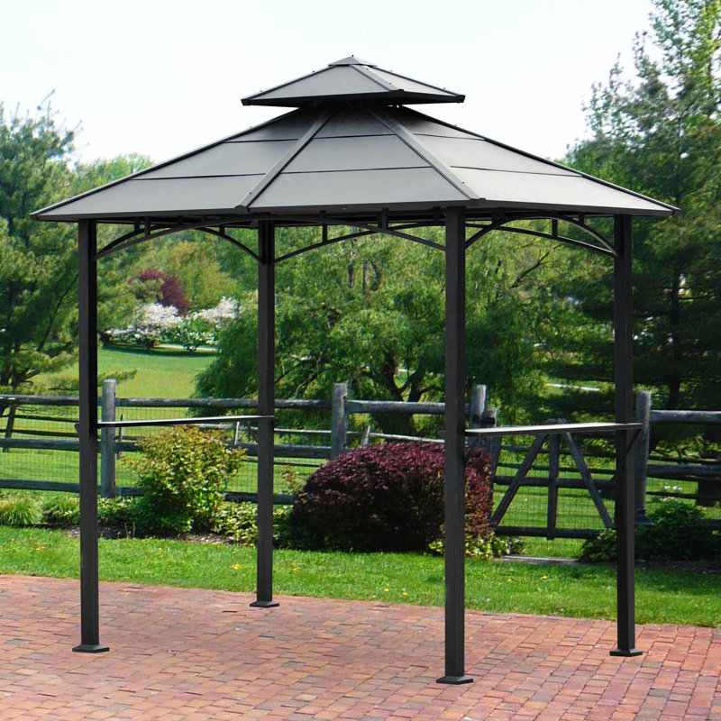 Sunjoy Harper 8 Ft W X 5 D Steel Grill Gazebo Reviews Wayfair