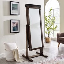 Corona Cheval Mirror Tall Freestanding Adjustable Light Waxed Rustic Solid Pine