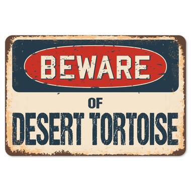 Beware Of Indian Star Tortoise Rustic Sign SignMission Classic Plaque Decoration 