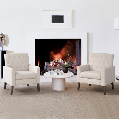Asaria 28.5" W Linen Armchair