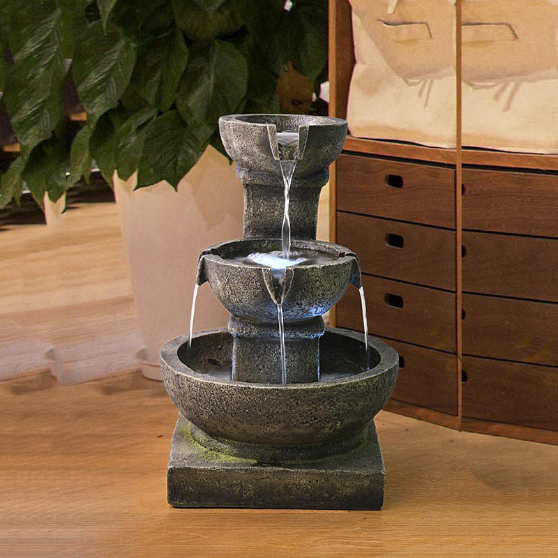 August Grove Lucida Resin Outdoor Waterfall Relaxing Soothing Fountain With Light Reviews Wayfair Get contact details & address of companies manufacturing and supplying garden fountains. lucida resin outdoor waterfall relaxing soothing fountain with light