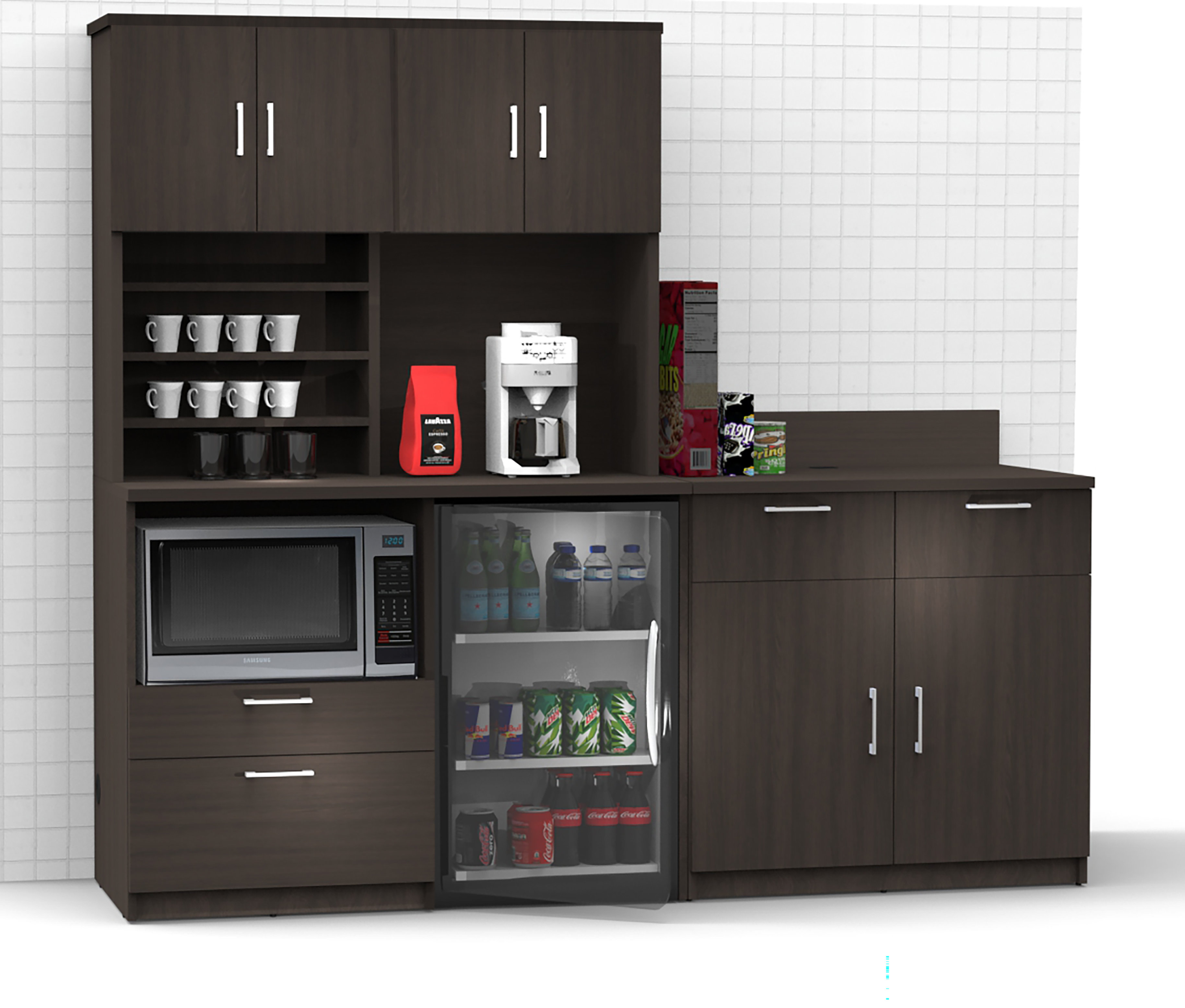 Breaktime Buffet Sideboard Kitchen Break Room Lunch Coffee Kitchenette ...