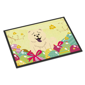 Easter Eggs Chow Chow Indoor/Outdoor Doormat