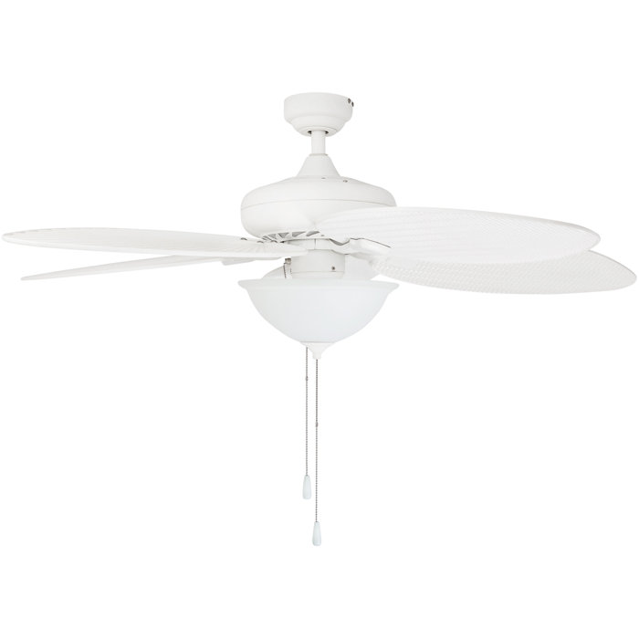 52 Cosgrave Palm Tropical 5 Blade Ceiling Fan Light Kit Included