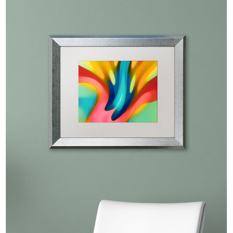 Trademark Art Pink And Blue Lily By Amy Vangsgard Framed