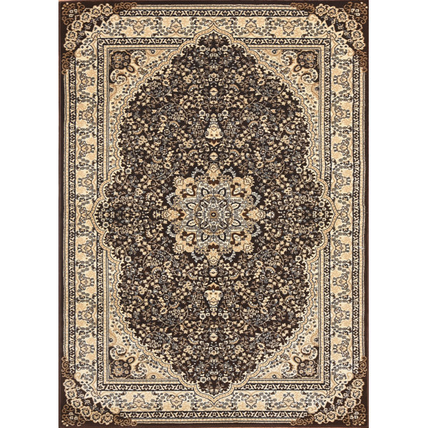 Astoria Grand Gilson Medallion Persian Formal Beige Brown Area Rug