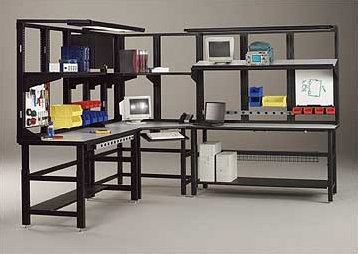 Mayline 72 L Techworks Network Height Adjustable Utility Work Table Wayfair