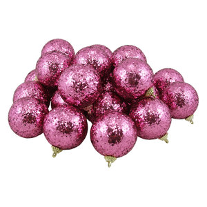 Shatterproof Sequin Christmas Ball Ornament (Set of 24)