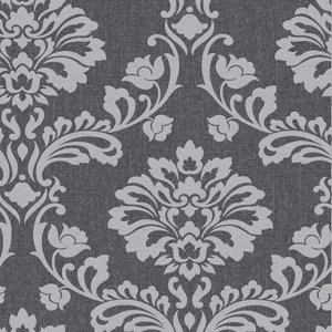 Aurora Regal 33' x 20'' Damask 3D Embossed Wallpaper Roll