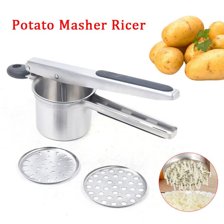 Stainless Steel Potato Masher Press Mashed Potatoes Fruit Vegetable Ju 