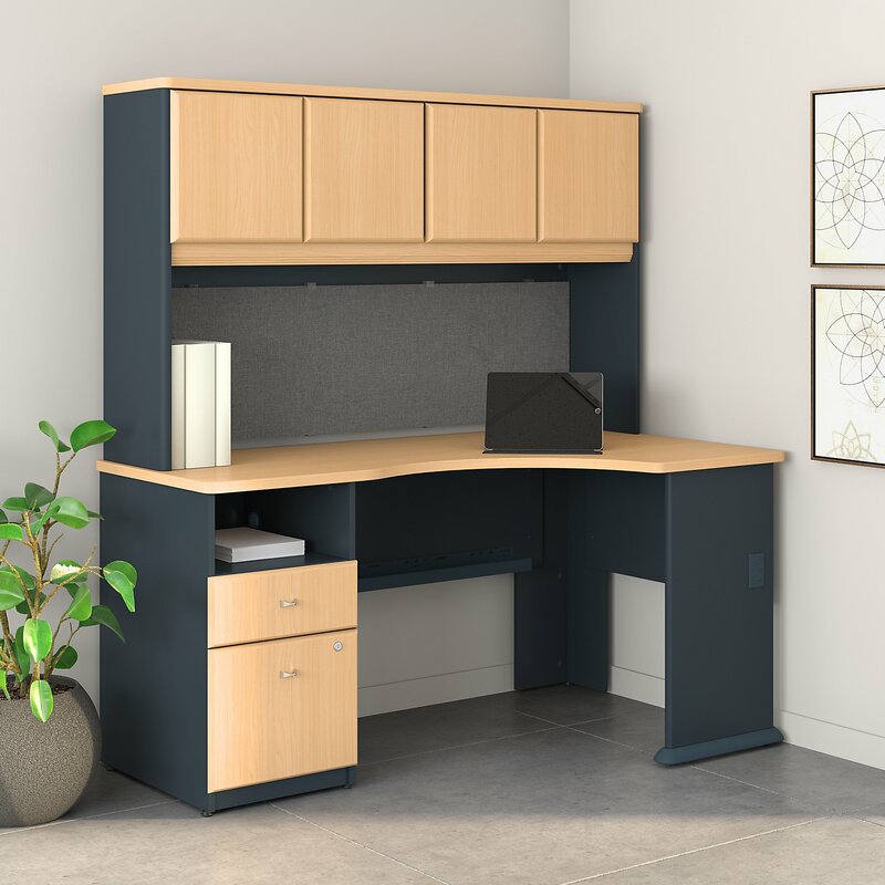 Bush Business Furniture Series A L Shaped Corner Desk With Hutch