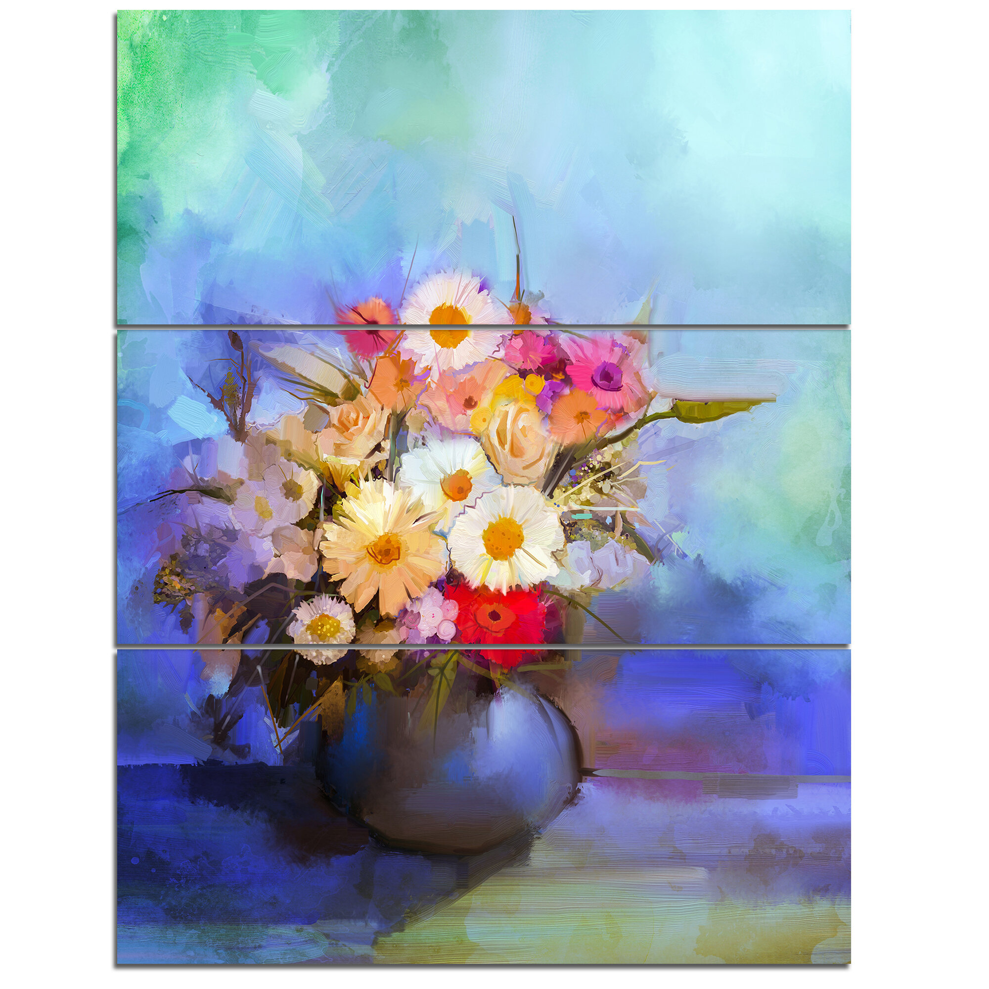 Watercolor Print Art Sale Floral Still Life Quilt Painting Print Watercolor Flowers Flower Bouquet Painting Giclee Red Blue Painting Art & Collectibles Digital Prints Sibawor.id