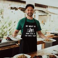 My Meat is 100% Going In Your Mouth Joke Present Funny Apron Gift for Men