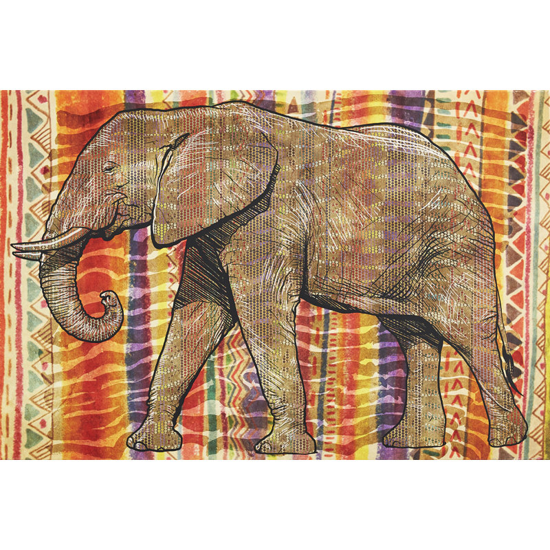 ELEPHANT ANIMALS INDIA Canvas Wall Art Picture TM7 MATAGA UNFRAMED-ROLLED