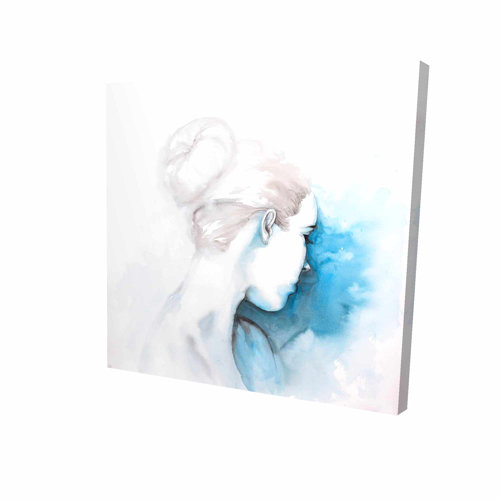 Winston Porter Girl With Hair Bun Oil Painting Print On Wrapped