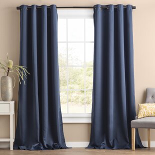 52by84inch Autumn Dream Star Embroidery Linen Kids Blackout Curtains Panels Living Room Grommet Top Blue Kids Curtains for Bedroom