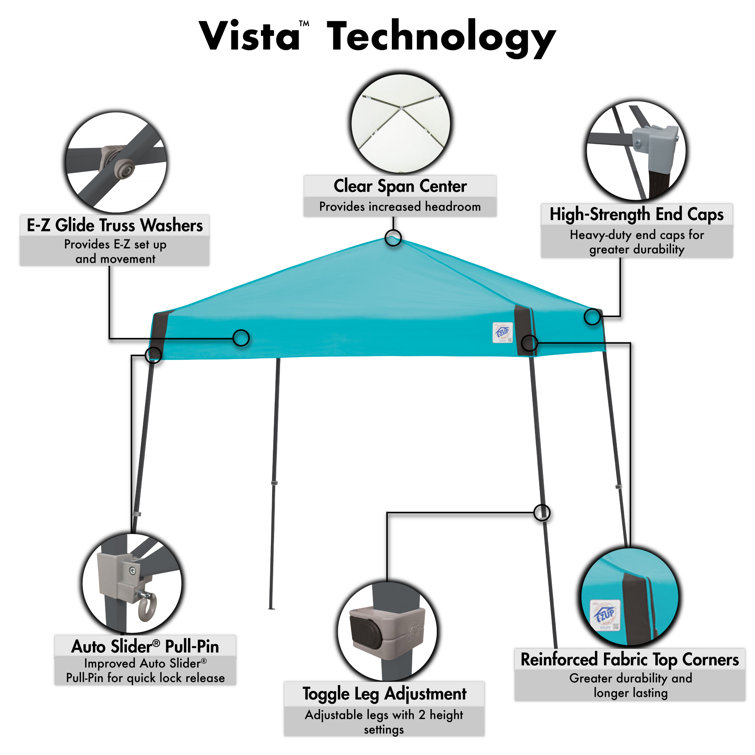 E Z Up Vista 12 Ft W X 12 Ft D Steel Pop Up Canopy Reviews Wayfair