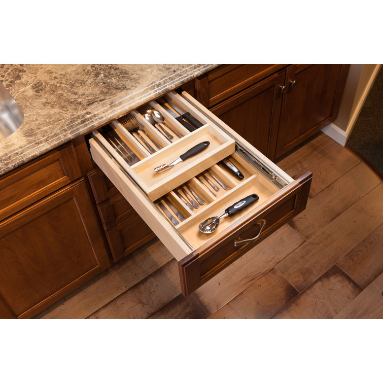 4'' H x 11.875'' W x 21'' D Flatware & Kitchen Utensils Drawer Organizer