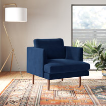 mid century armchair blue