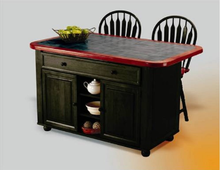 Loon Peak Lockwood Kitchen Island with Ceramic Tile Top & Reviews ... Loon Peak Lockwood Kitchen Island with Ceramic Tile Top & Reviews ...