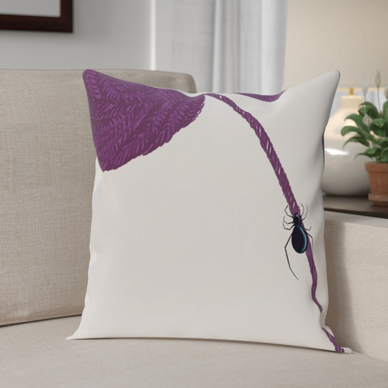 The Holiday Aisle Umaiza Eensy Weensy Spider Print Square Pillow Cover And Insert Wayfair
