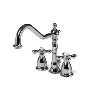 Heritage Widespread Bathroom Faucet with Double Metal Cross Handles