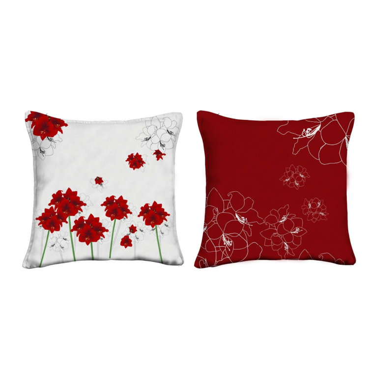 wayfair red throw pillows