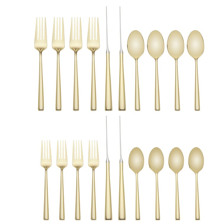 kate spade new york Malmo Gold™ 20 Piece 18/10 Stainless Steel Flatware Set,  Service for 4 | Perigold