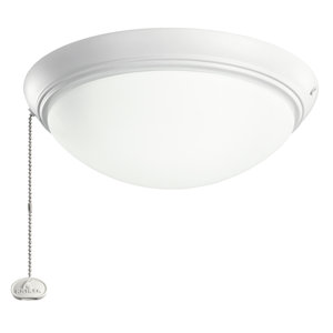 Low Profile 1-Light Bowl Ceiling Fan Light Kit