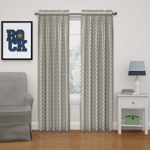 Creve Polka Dots Blackout Rod Pocket Single Curtain Panel