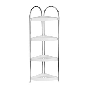 4 Tier Corner Bathroom Shelf Unit By Wayfair Basics Best 4 Tier Corner Bathroom Shelf Unit