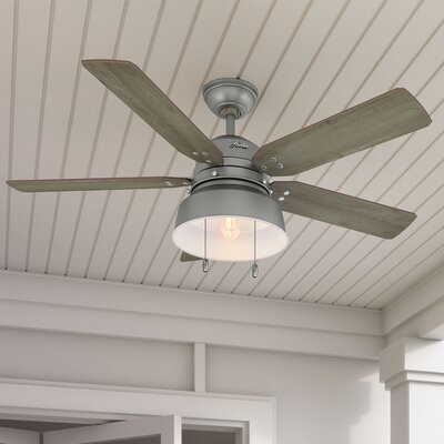 Hunter Fan 52 Inch Mill Valley 5 Blade Outdoor Ceiling Fan Finish