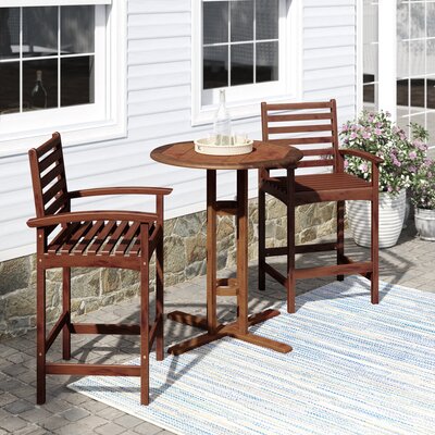 Maisie 3 Piece Bar Height Dining Set Beachcrest Home