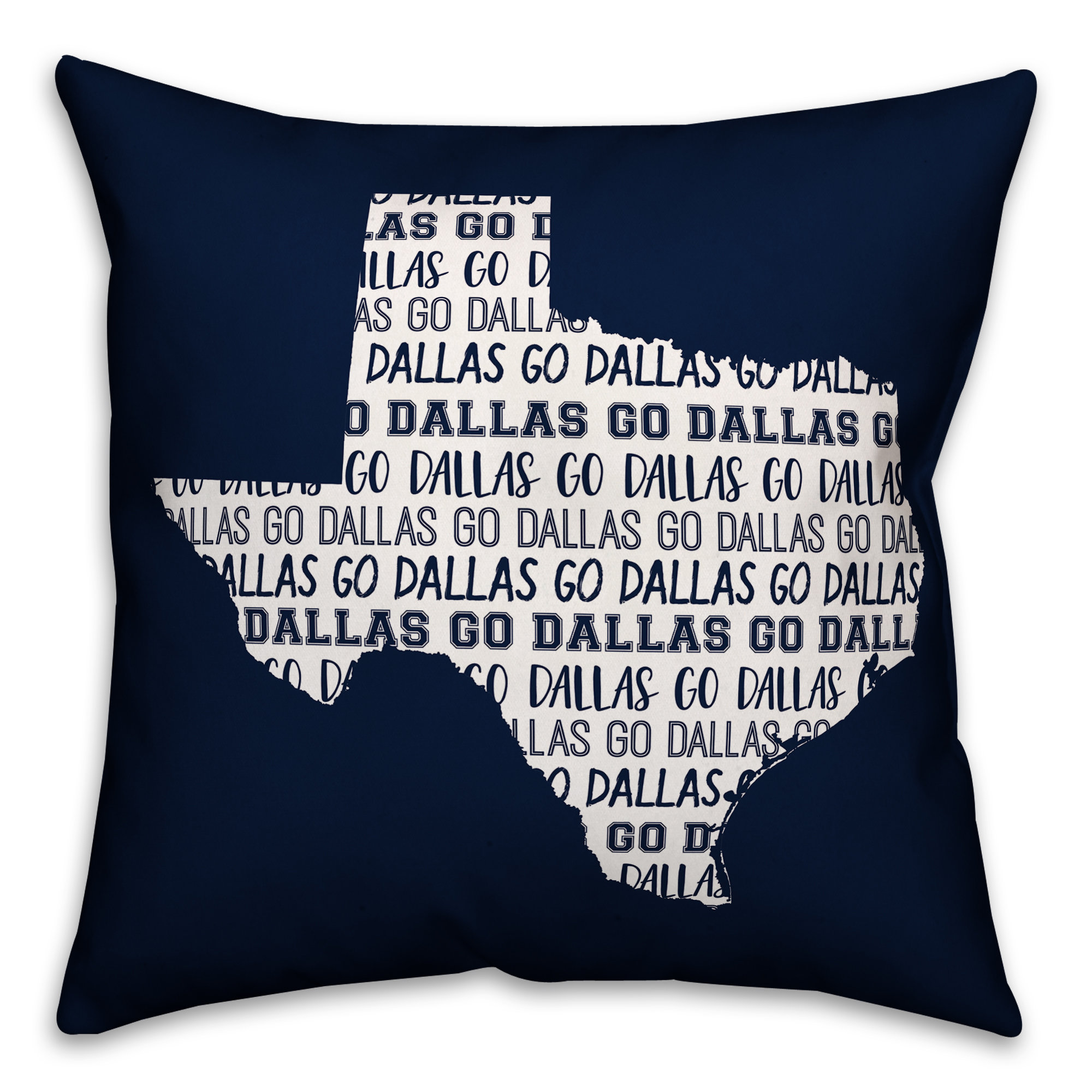 Ebern Designs Cortez Go Dallas Indoor Outdoor Throw Pillow Wayfair