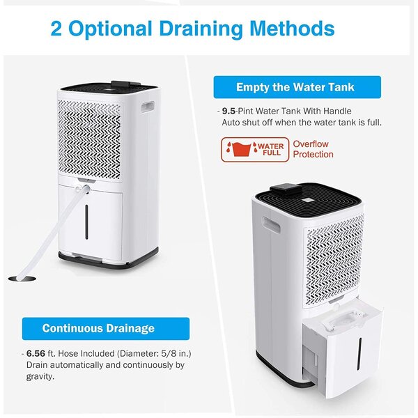 Foho 70 Pints per Day Tower Dehumidifier for Rooms up to 4500 Square ...