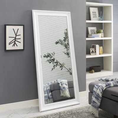 Duwaine Framed Floor Mirror, White