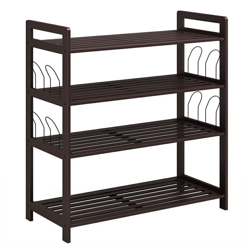 Extraordinary 4 Tier 2 16 Pairs Bamboo Shoe Rack For Kitchen Gallery