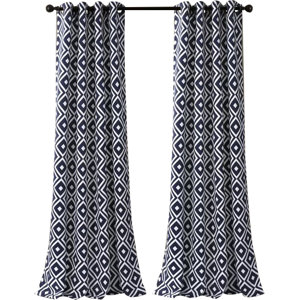 Diederich Geometric Room Darkening Thermal Grommet Curtain Panels (Set of 2)