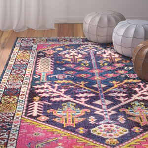 Destrie Pink/Blue Area Rug