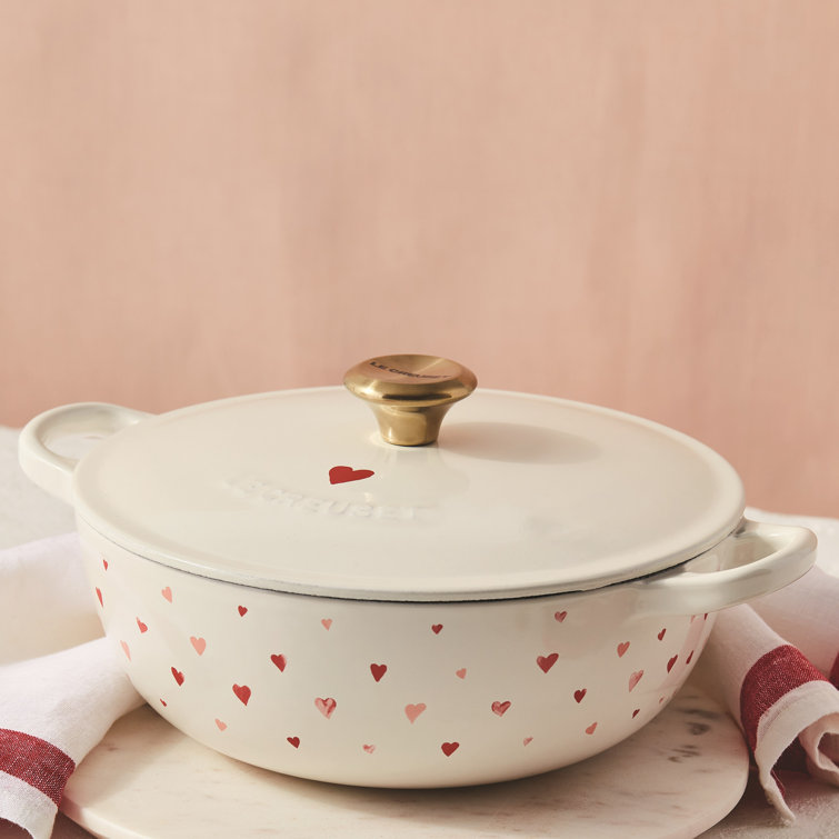 Le Creuset 2 75 Qt Soup Pot With Heart Applique And Gold Knob Reviews Wayfair