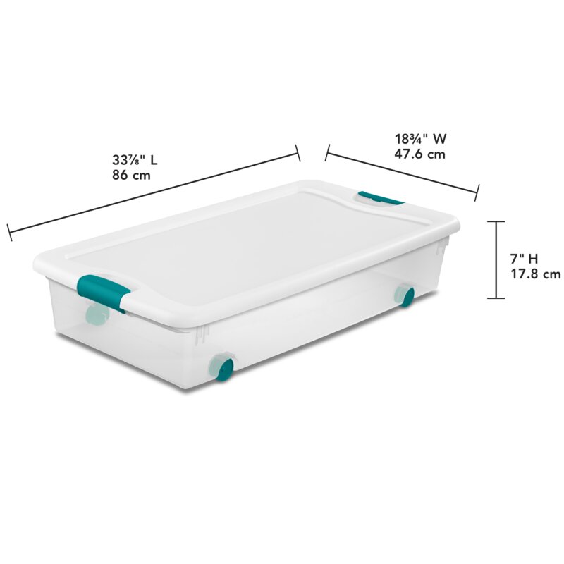 Sterilite Wheeled Latching Plastic Underbed Storage Reviews Wayfair