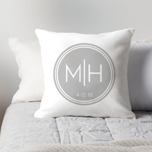 Pillows With Initials Wayfair Personalized S Initials In Circle Throw Pillow