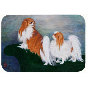 Japanese Chin Standing on My Tail Kitchen/Bath Mat