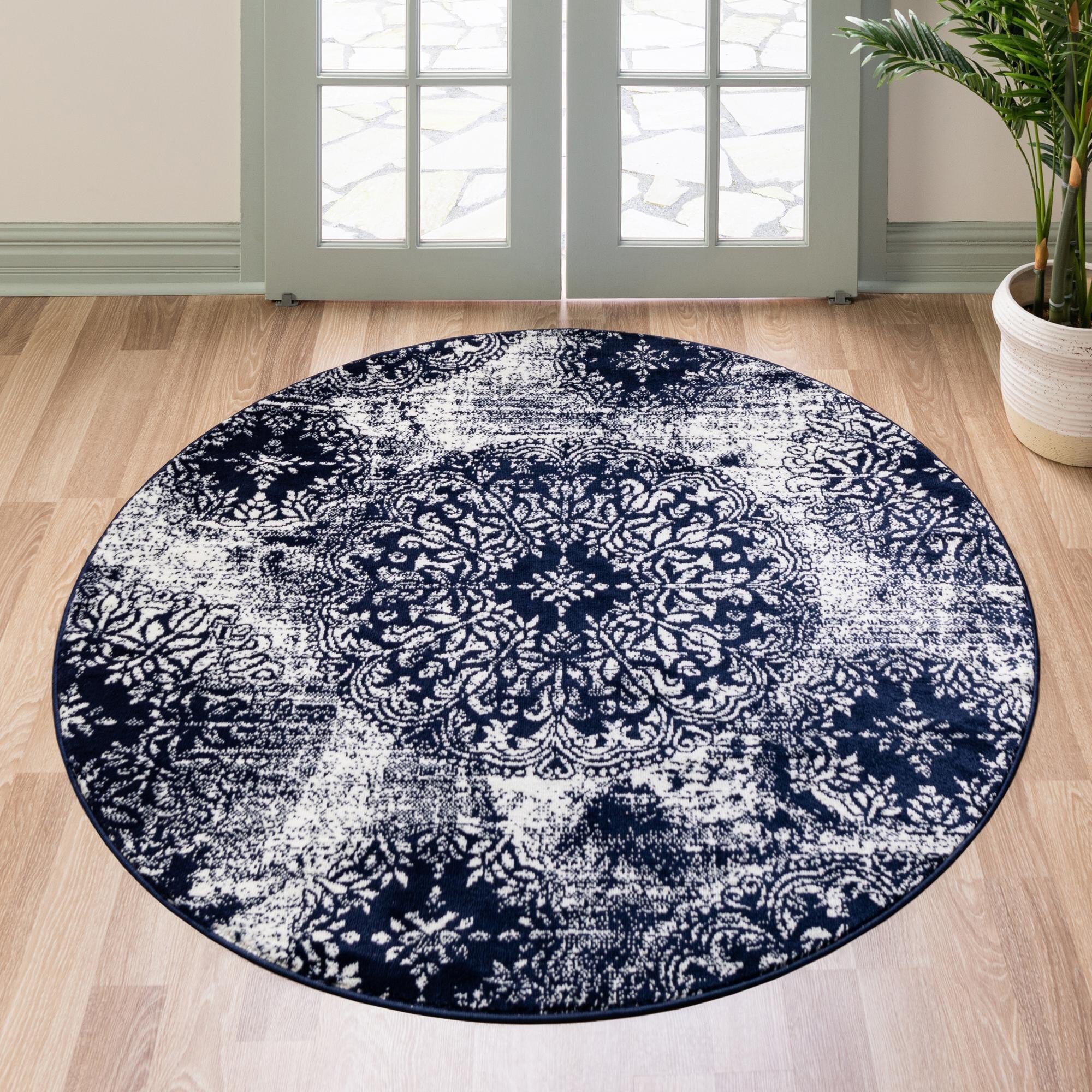 Wayfair | Navy Round Area Rugs You'll Love in 2022