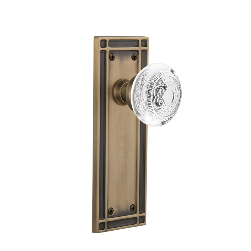 Nostalgic Warehouse Crystal Egg Dart Single Dummy Door Knob With Mission Long Plate Wayfair