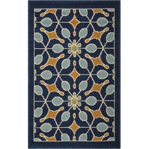 Lewis Navy Indoor/Outdoor Area Rug