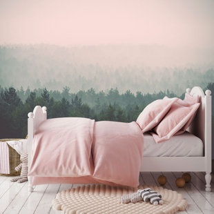 Pink Wallpaper You Ll Love Wayfair The Misty Forest Murals That Stick 6 X 54 Wall Mural