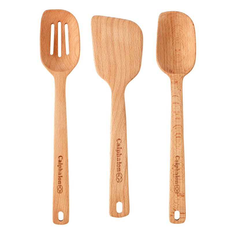 Calphalon 3 Piece Solid Wood Spatula Set | Wayfair