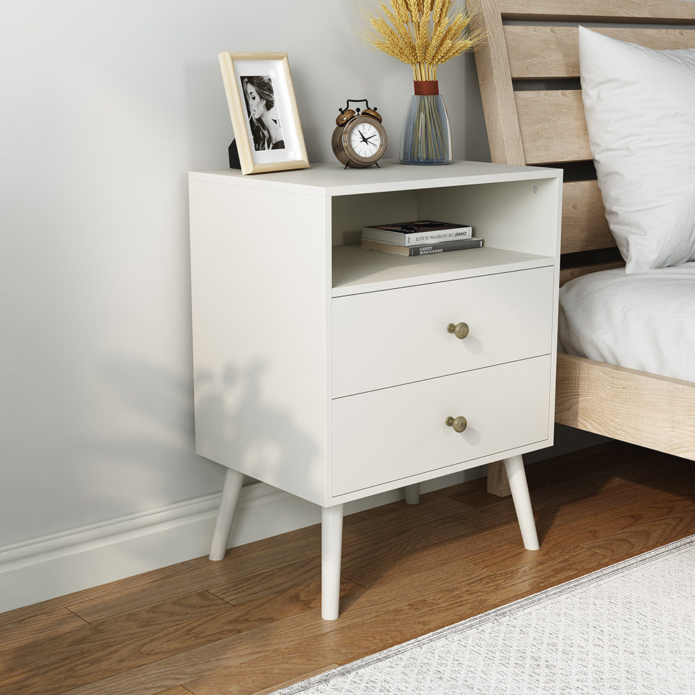 Oliver Eliajah Solid + Manufactured Wood Nightstand Wayfair