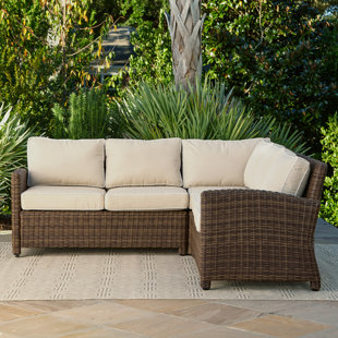 Outdoor Patio Sectional Sofas Wayfair Kiana Patio Sectional With Cushions